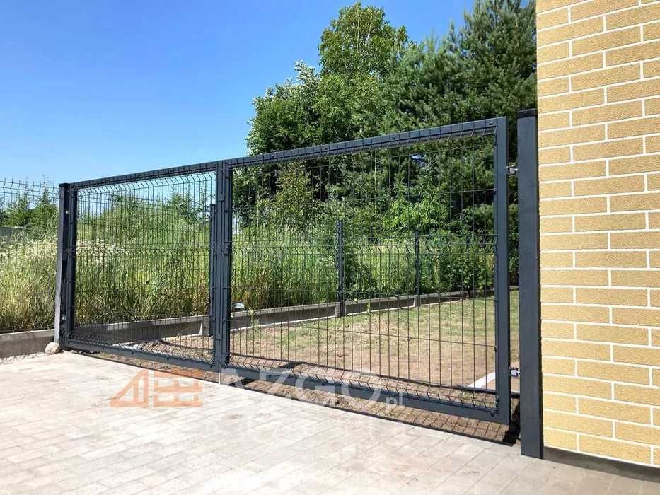 Komplet ogrodzenie panelowe 3D Płot siatka 1,53 153cm słupki panele