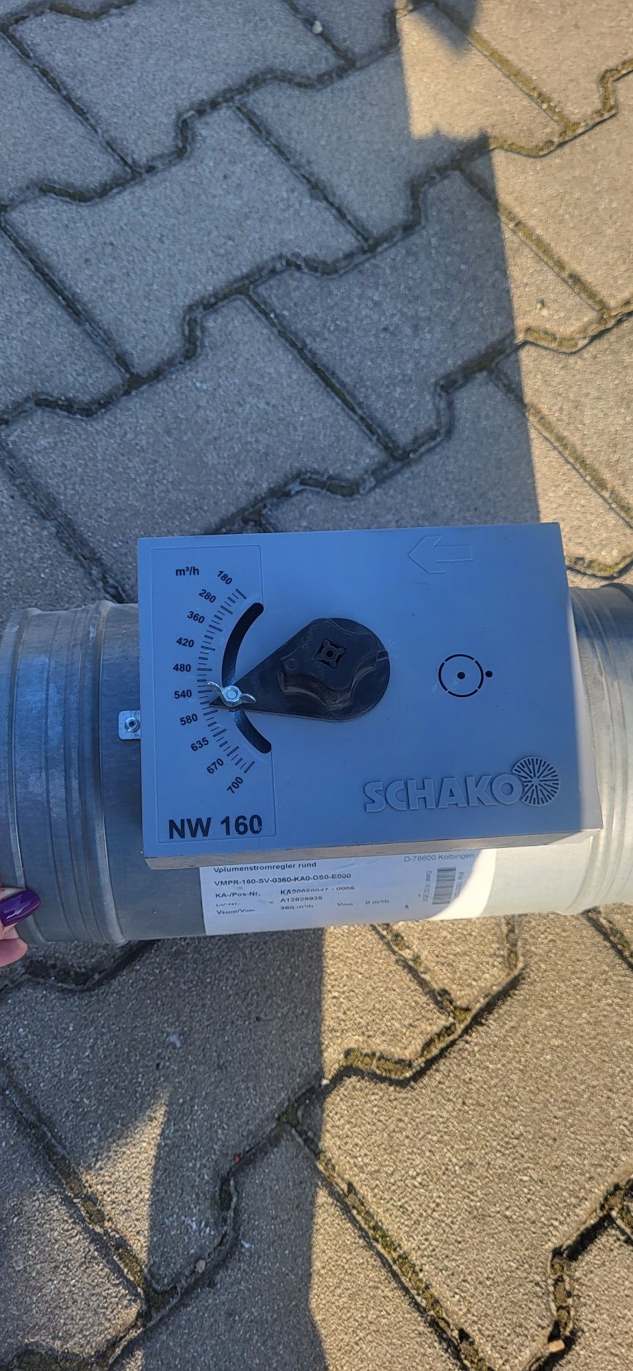 Regulator przepływu powietrza Schako 160