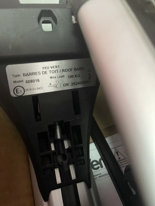 Barras tejadilho aluminio -marca Feuvert *** NOVO PRECO****