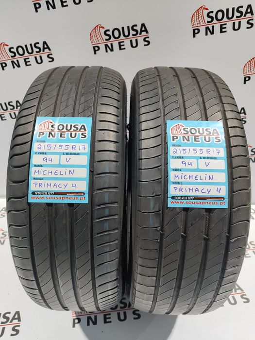 2 pneus semi novos 215-55R17 94v  Michelin Primacy 4 - Oferta Portes