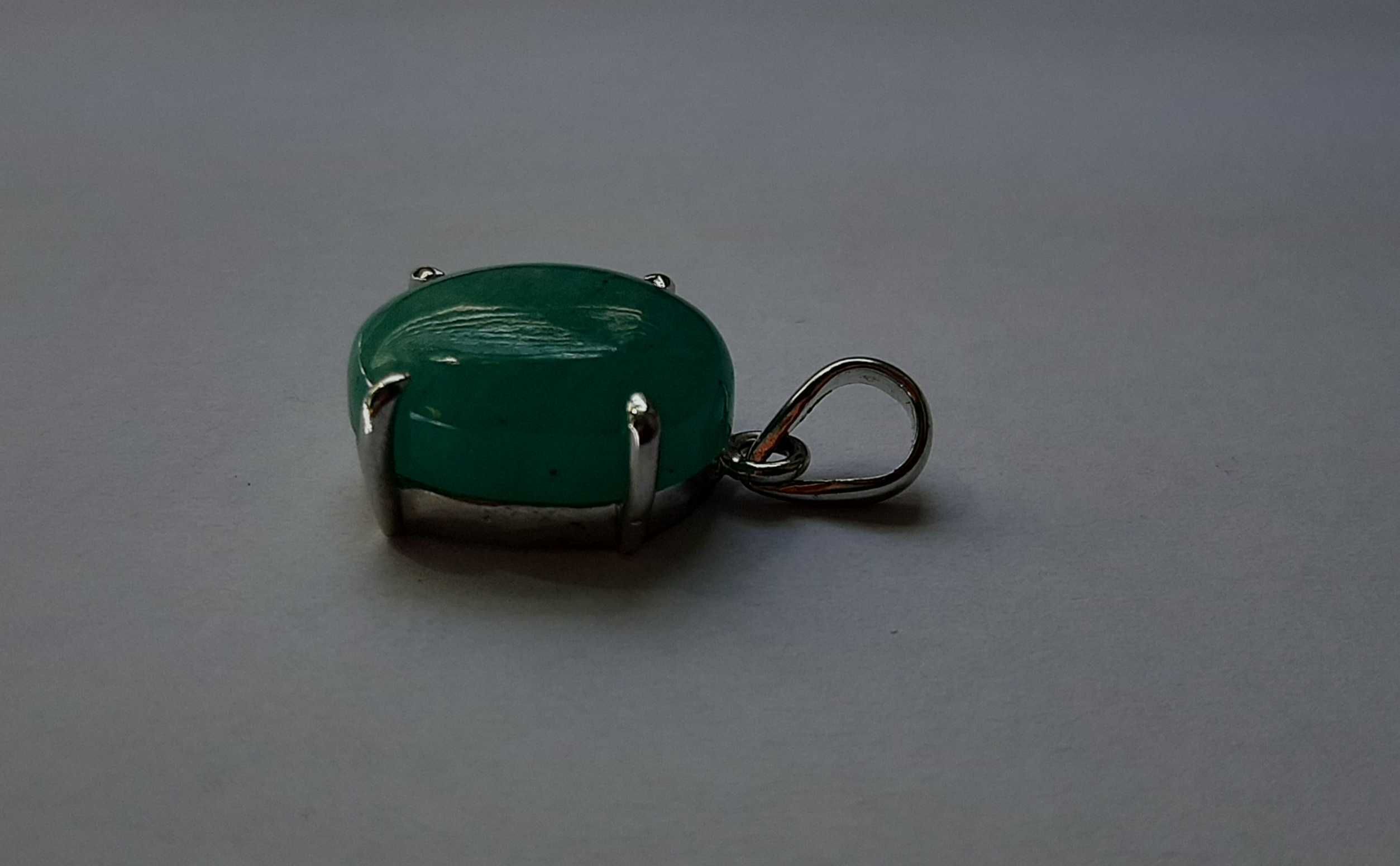Wisiorek z amazonitem w srebrze