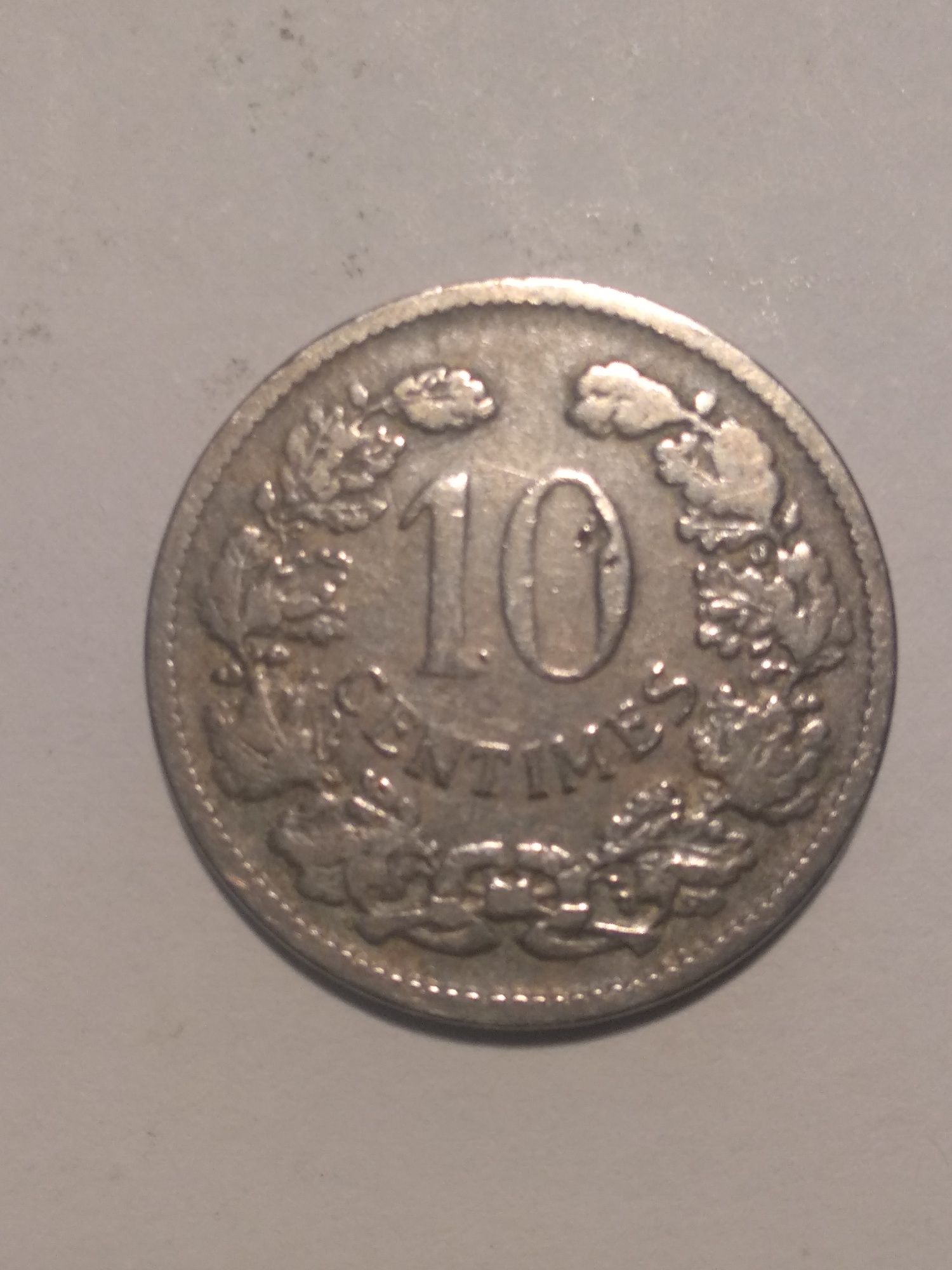 Moeda de 10 Cêntimos 1901 do Luxemburgo