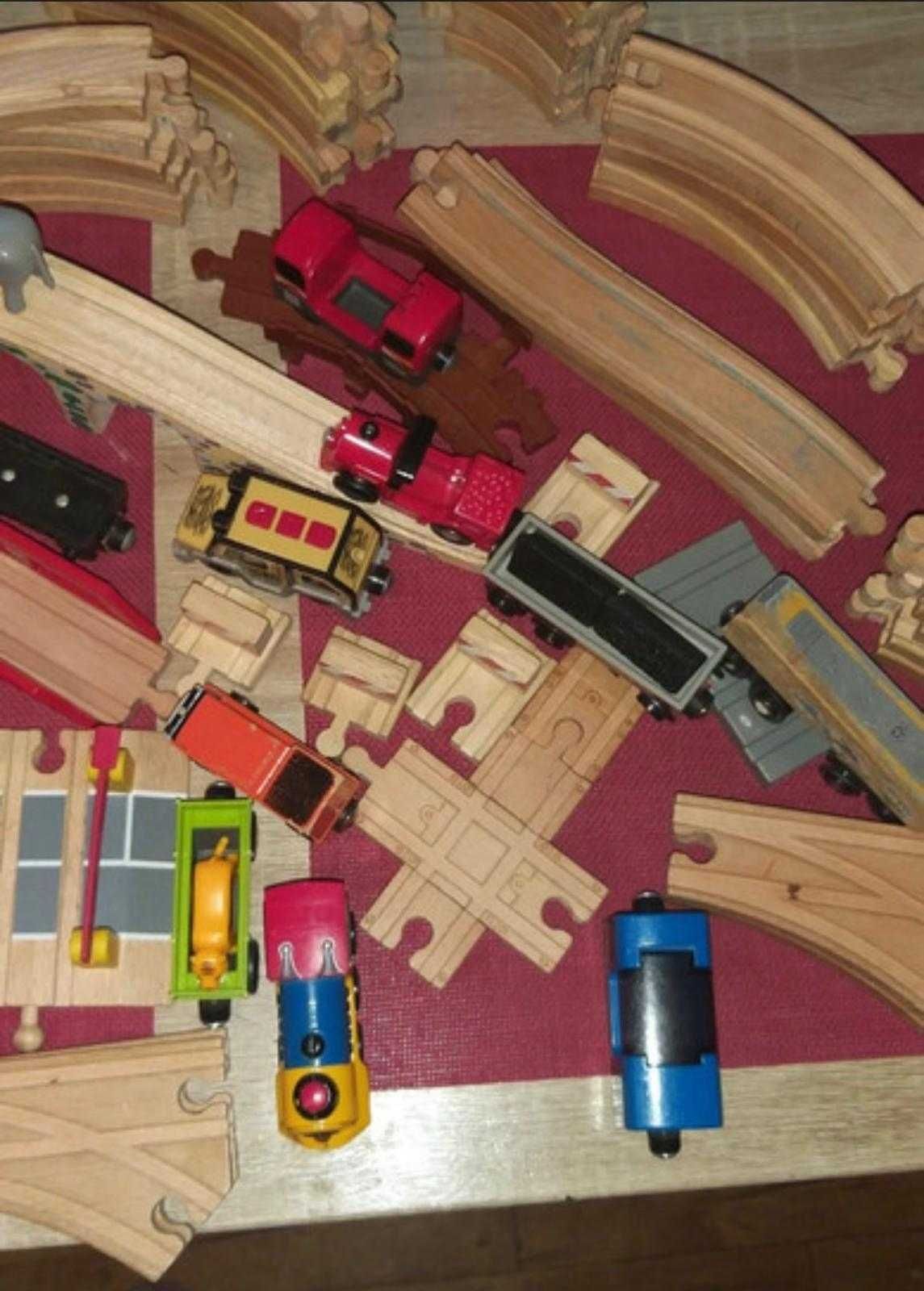 Drewniane kolejki, pociągi, tory dla dzieci
