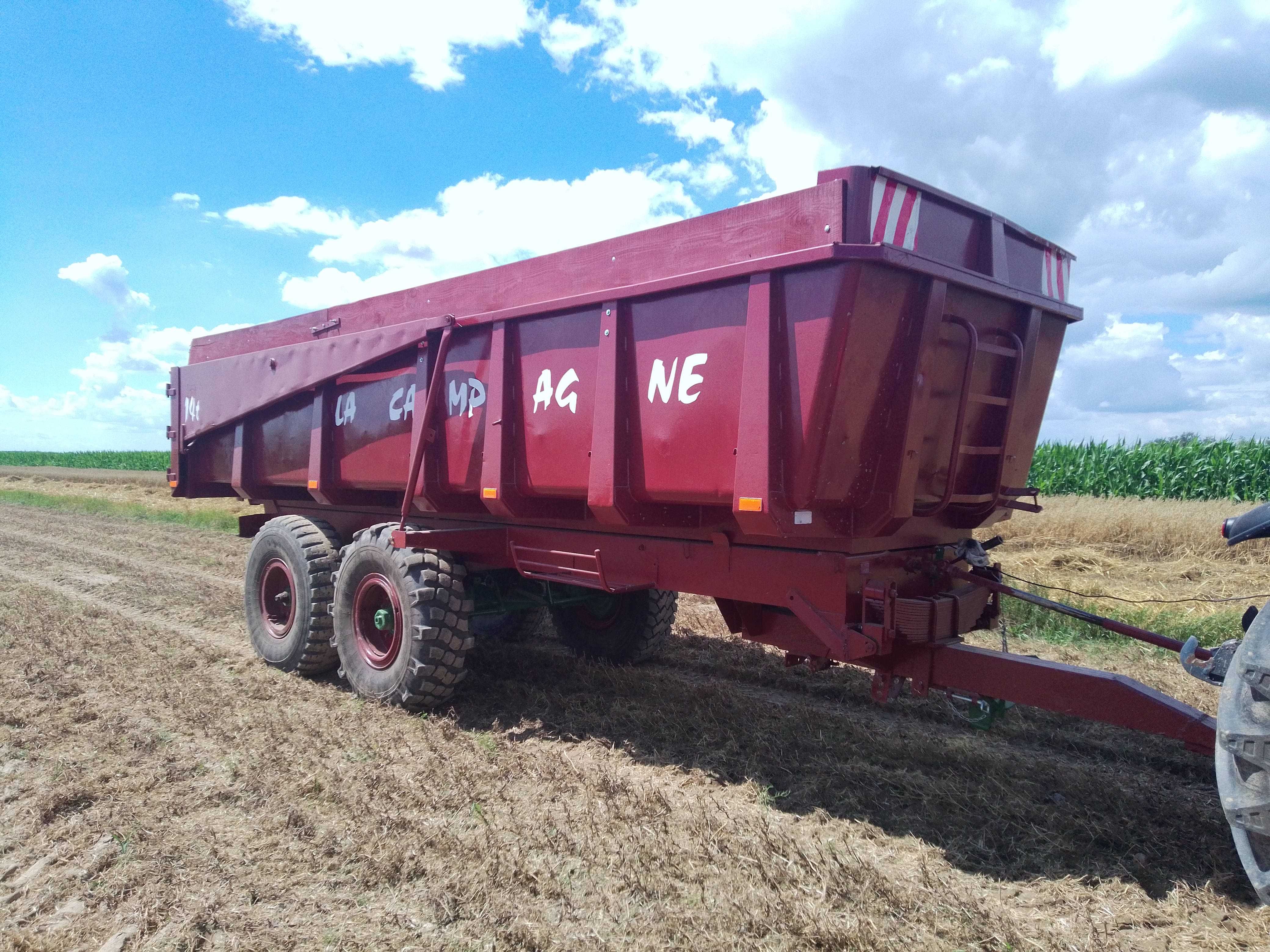 Przyczepa skorupa 14 ton tandem własna hydraulika La Campagne i inne