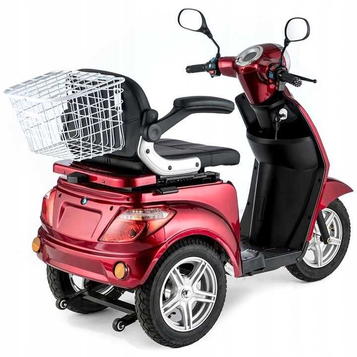 Trójkołowy skuter dla seniora wózek pojazd elektryczny inwalidzki 900W