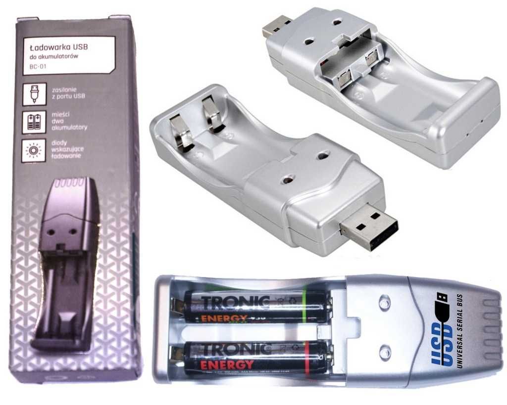 Ładowarka akumulatorów AA AAA z USB