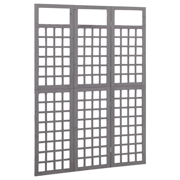 vidaXL Parawan pokojowy 3-panelowy/trejaż, drewno jodłowe, 121x180 cm