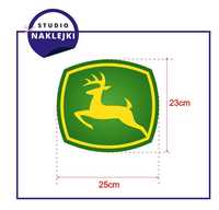 Logo naklejka John Deere 35cm Traktor Ciągnik Nalepka kombajn