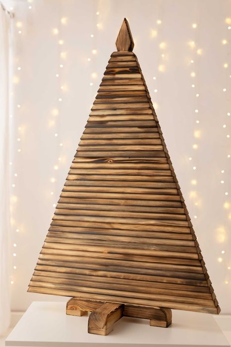 Choinka drewniana ekologiczna, naturalne drzewko świąteczne 114 cm