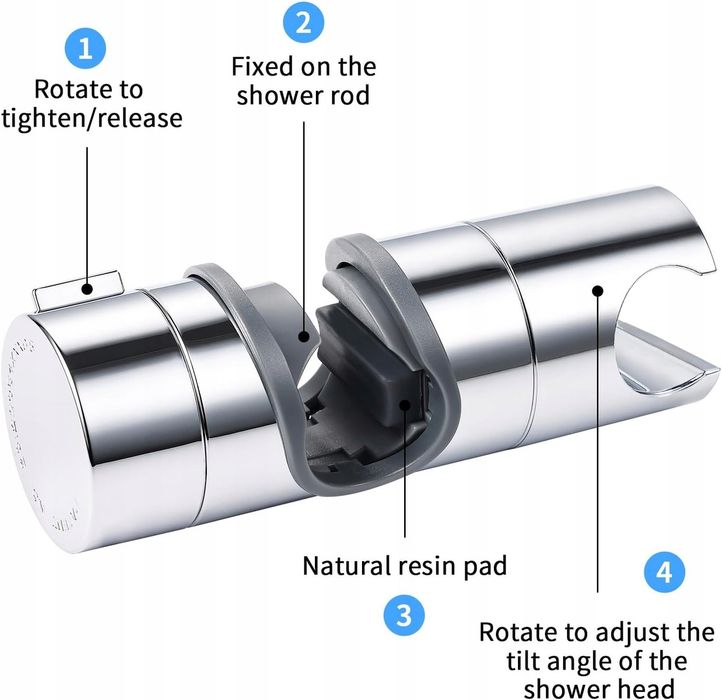 Bateria prysznicowa Joyoldelf SILVER srebrny