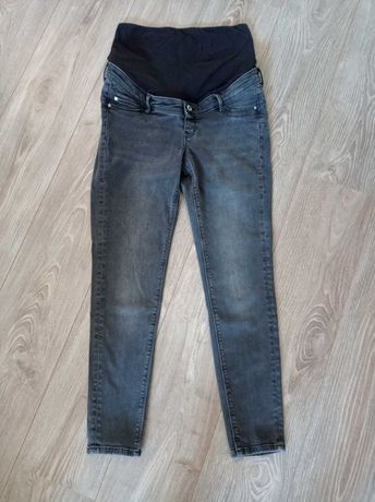 Spodnie Ciążowe Nowe Jeansowe Dżinsowe Szare H&M - rozmiar S