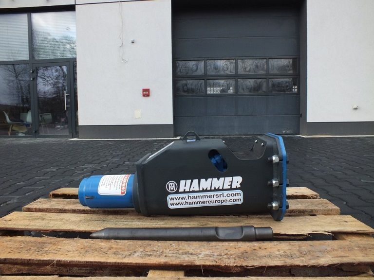 Hydrauliczny młot wyburzeniowy Hammer Monoblok 100 kg mini-koparka 1,2-3,5 tony - WYNAJEM