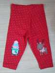Spodnie legginsy czerwone świąteczne Fred&Flo 62 cm