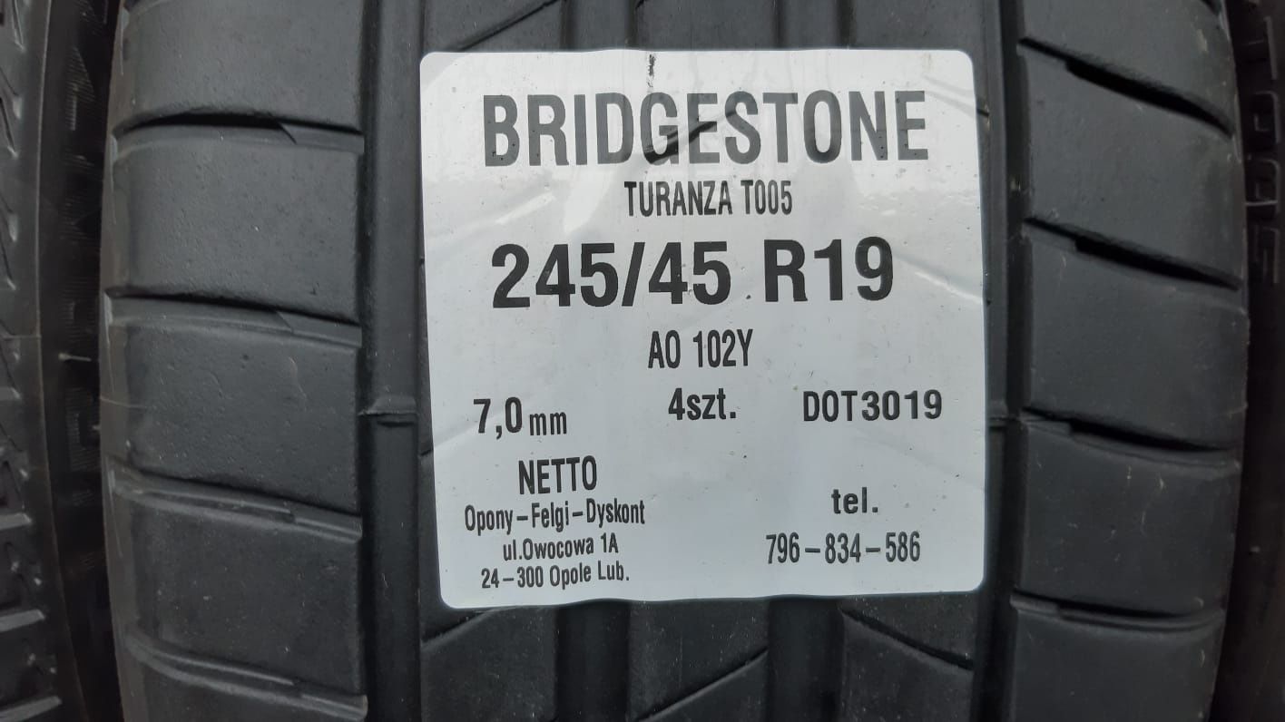 Opony Bridgestone 245 45 R19