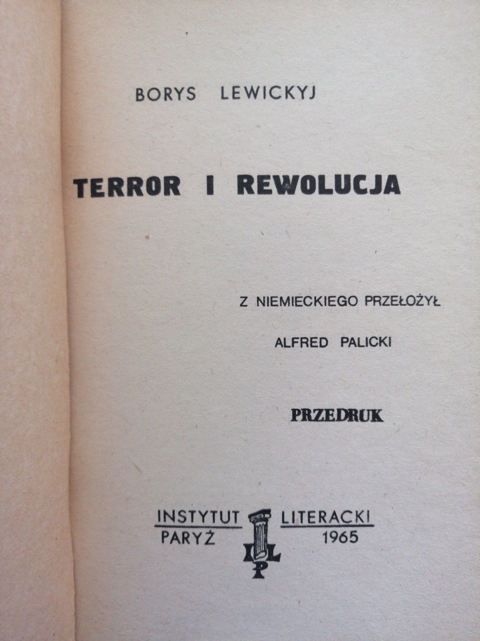 Terror i rewolucja I i II - Borys Lewickyj