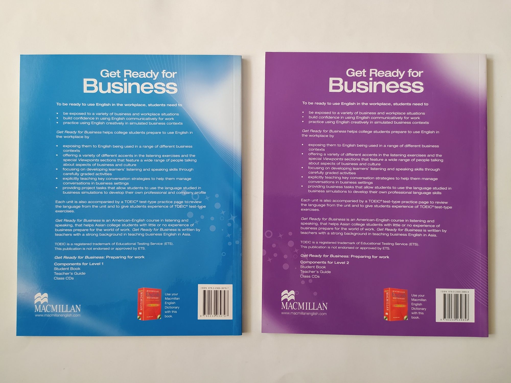 Nowe! Get Ready for Business, Preparing for work, Student Book 1 i 2