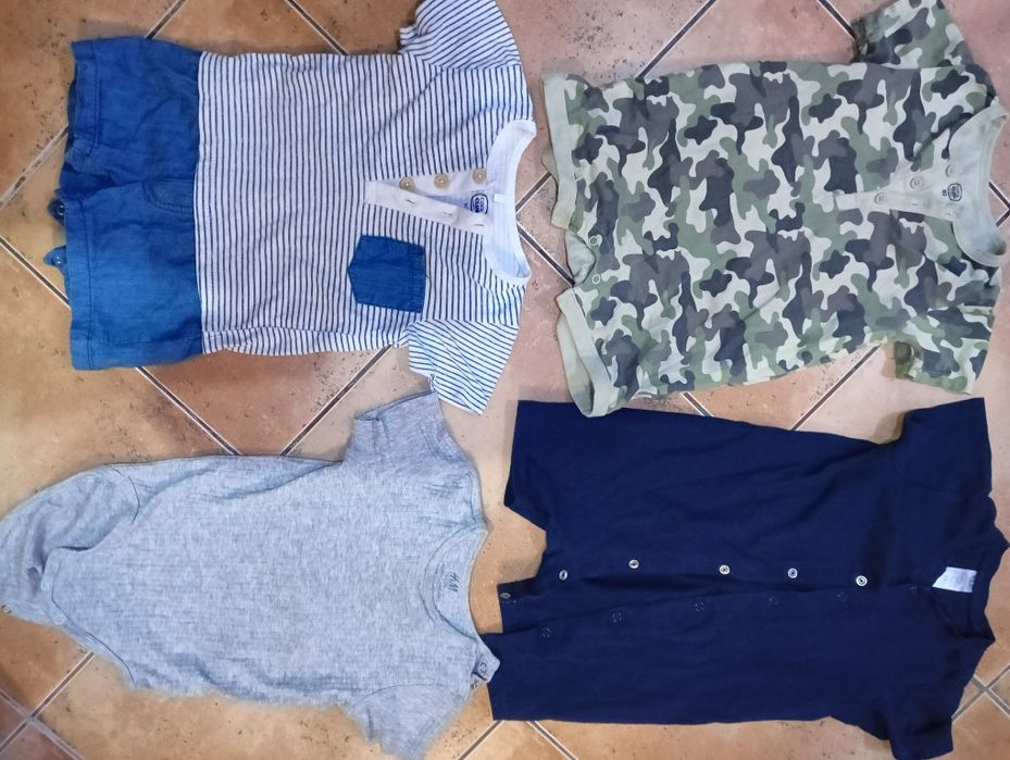 Zamienię 4 sztuki Rampersy, body COOL CLUB, H&M, rozmiar 80, 86