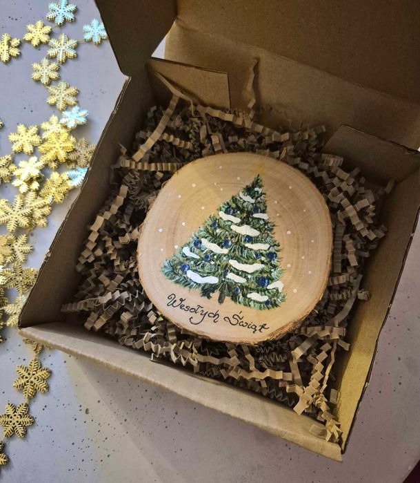 Podkładka pod kubek "Choinka w odcieniach niebieskiego"