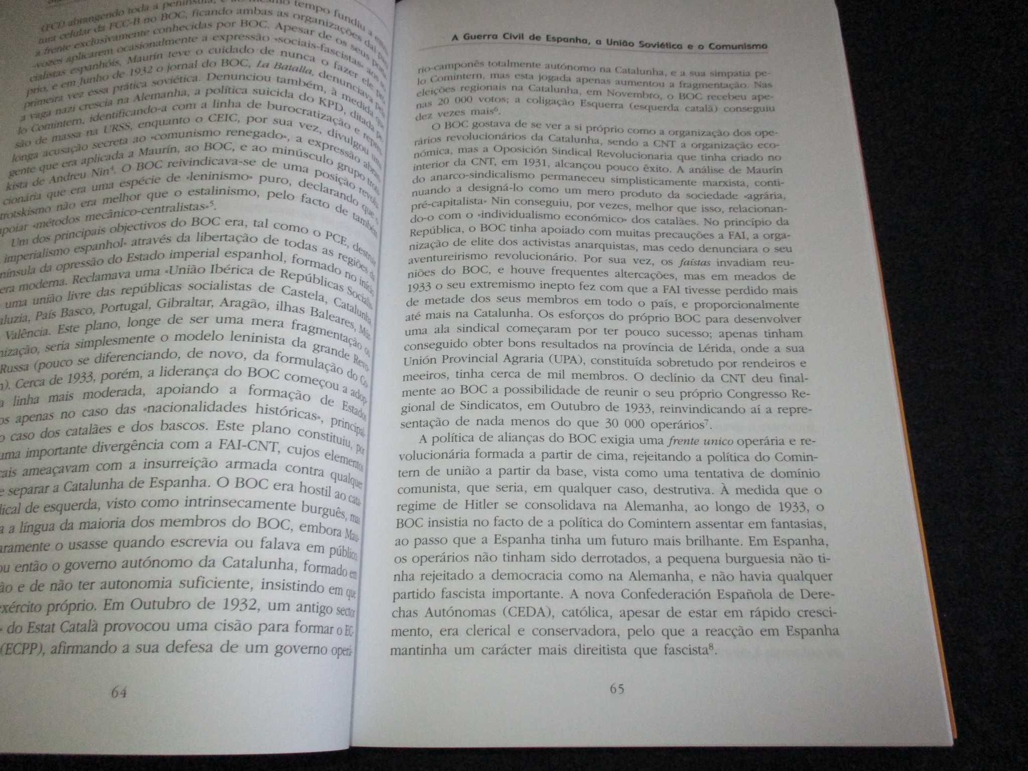 Livro A Guerra Civil de Espanha a União Soviética e o Comunismo