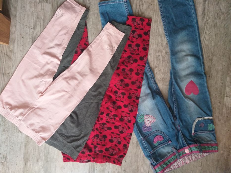 Spodnie jeansy getry 104/110, 116/122