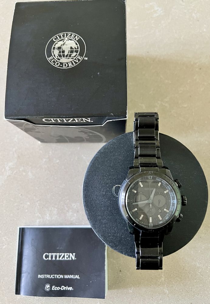 CITIZEN Gent's Ion Plated Steel Watch CA4184-81E Eco-Drive