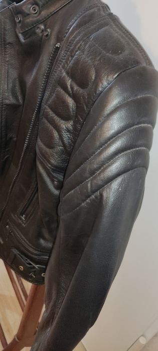 Casaco biker Couro preto