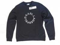 Bluza KARL LAGERFELD M L Circle logo czarna sweatshirt oryginał