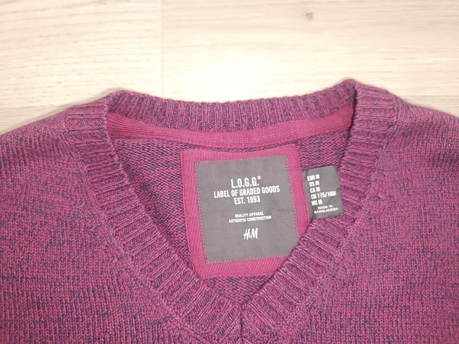 Purpurowy sweter h&m r. M