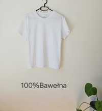 Biały t-shirt z bawełny H&M