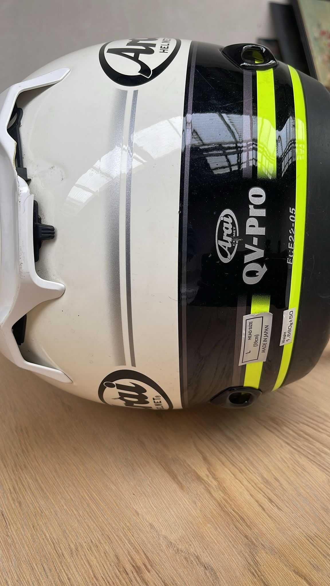 Używany kask motocyklowy Arai QV-Pro, RL 59cm, made in Japan