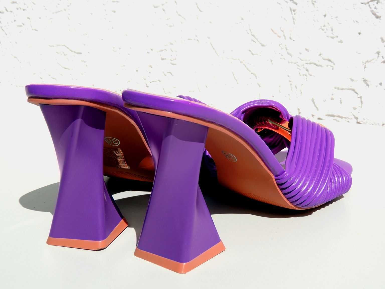 Eleganckie i stabilne klapki rozmiar 38