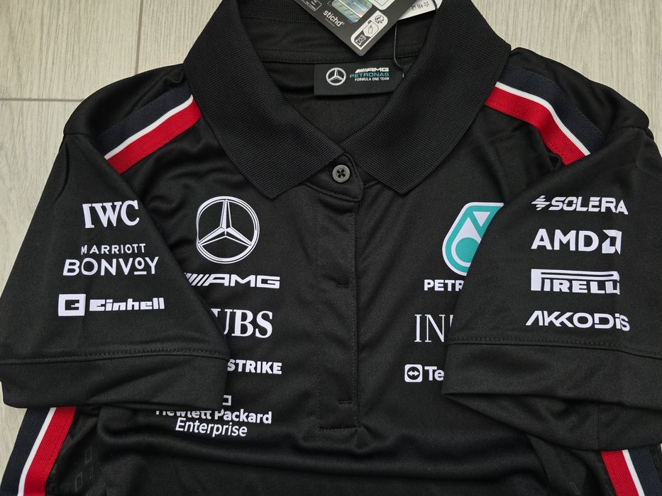 Mercedes AMG Petronas Formula One Team 2023, damskie polo, F1,Hilfiger
