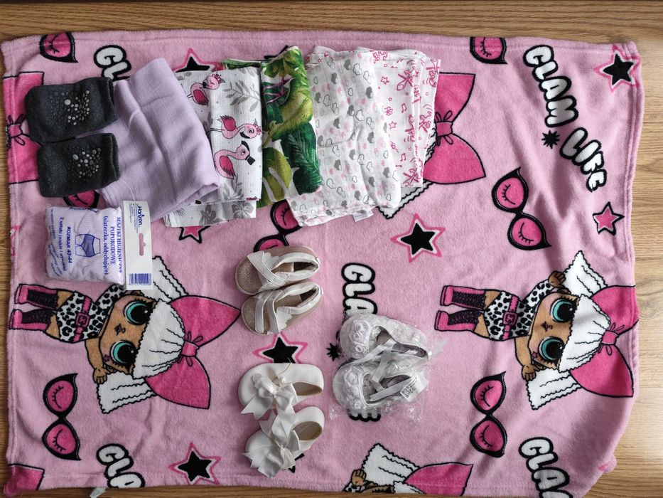 Paczka ubranek 56/62 + gratisy Wyprawka