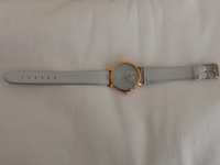 Zegarek na rękę damski brokat srebrny
