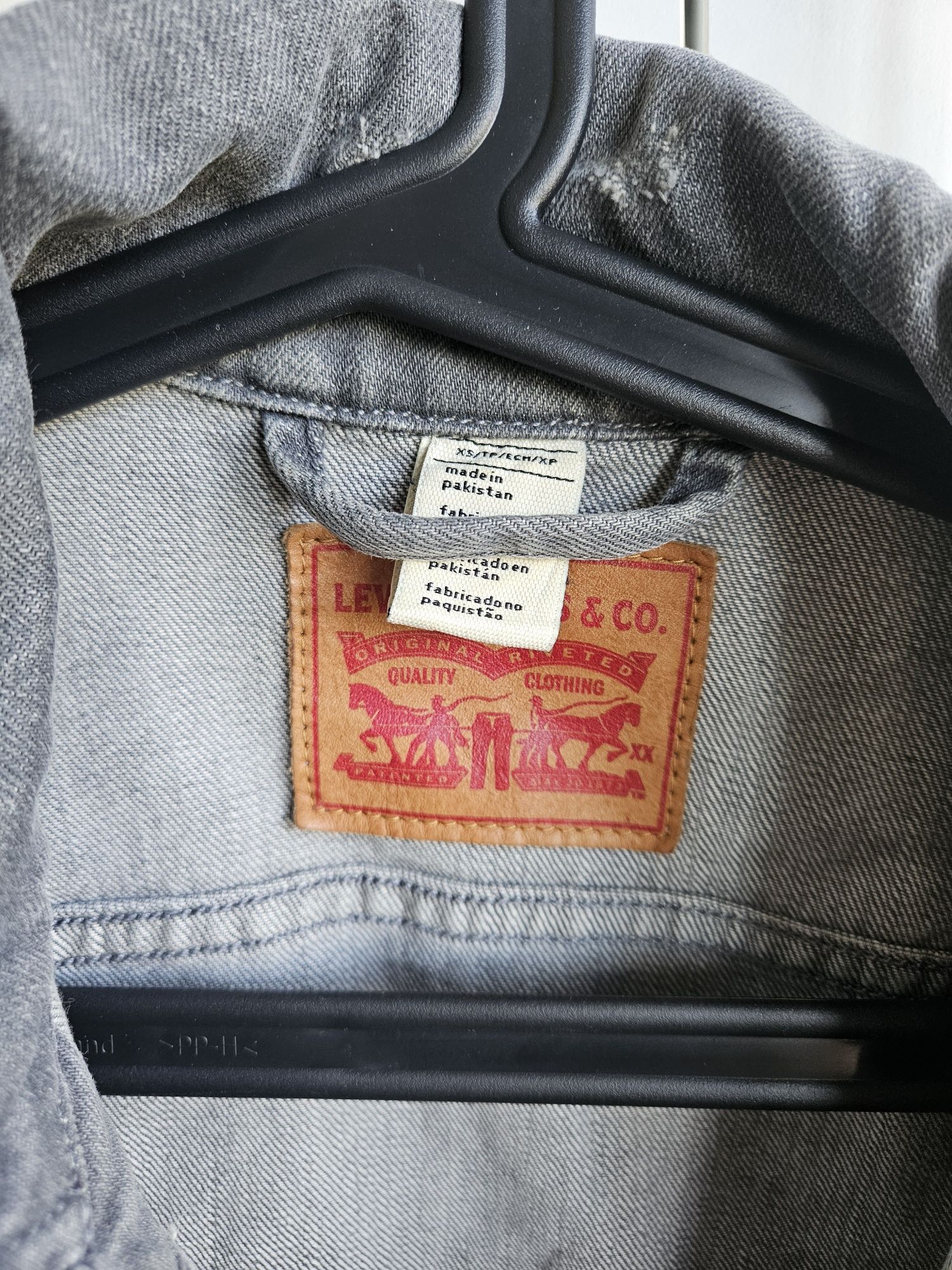 Kurtka krótka jeansowa trucker Levi's XS Szara