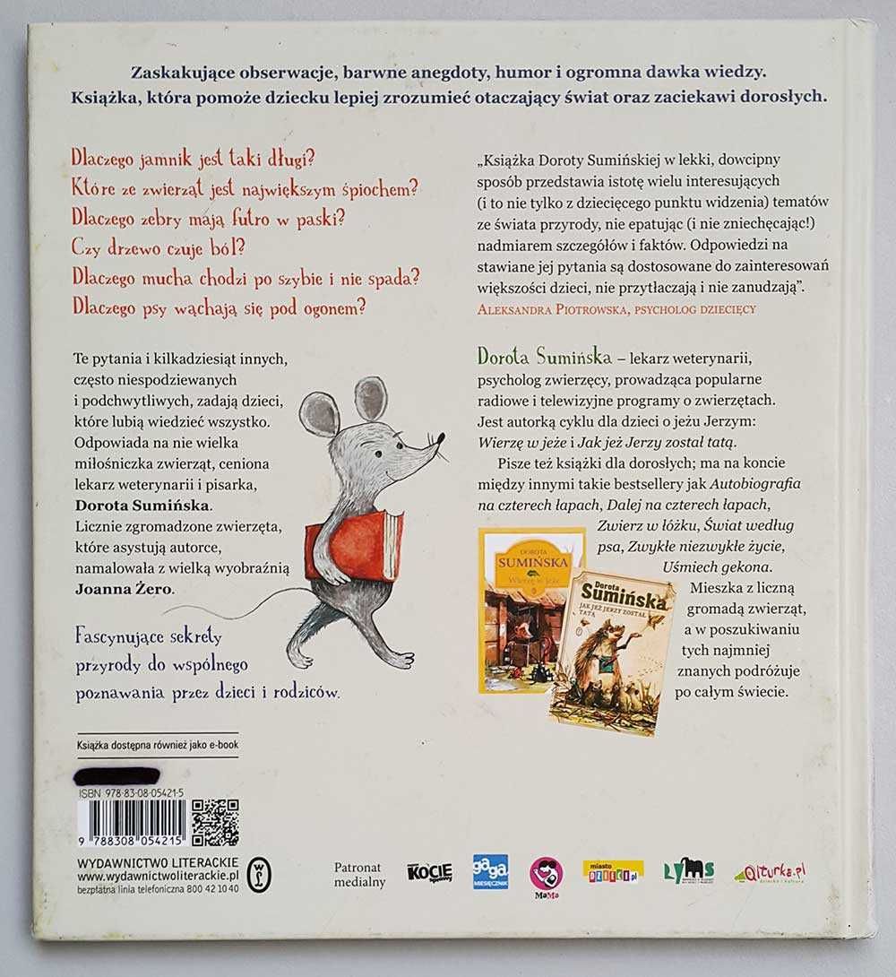 Dlaczego oczy kota świecą w nocy? Dorota Sumińska duże litery
