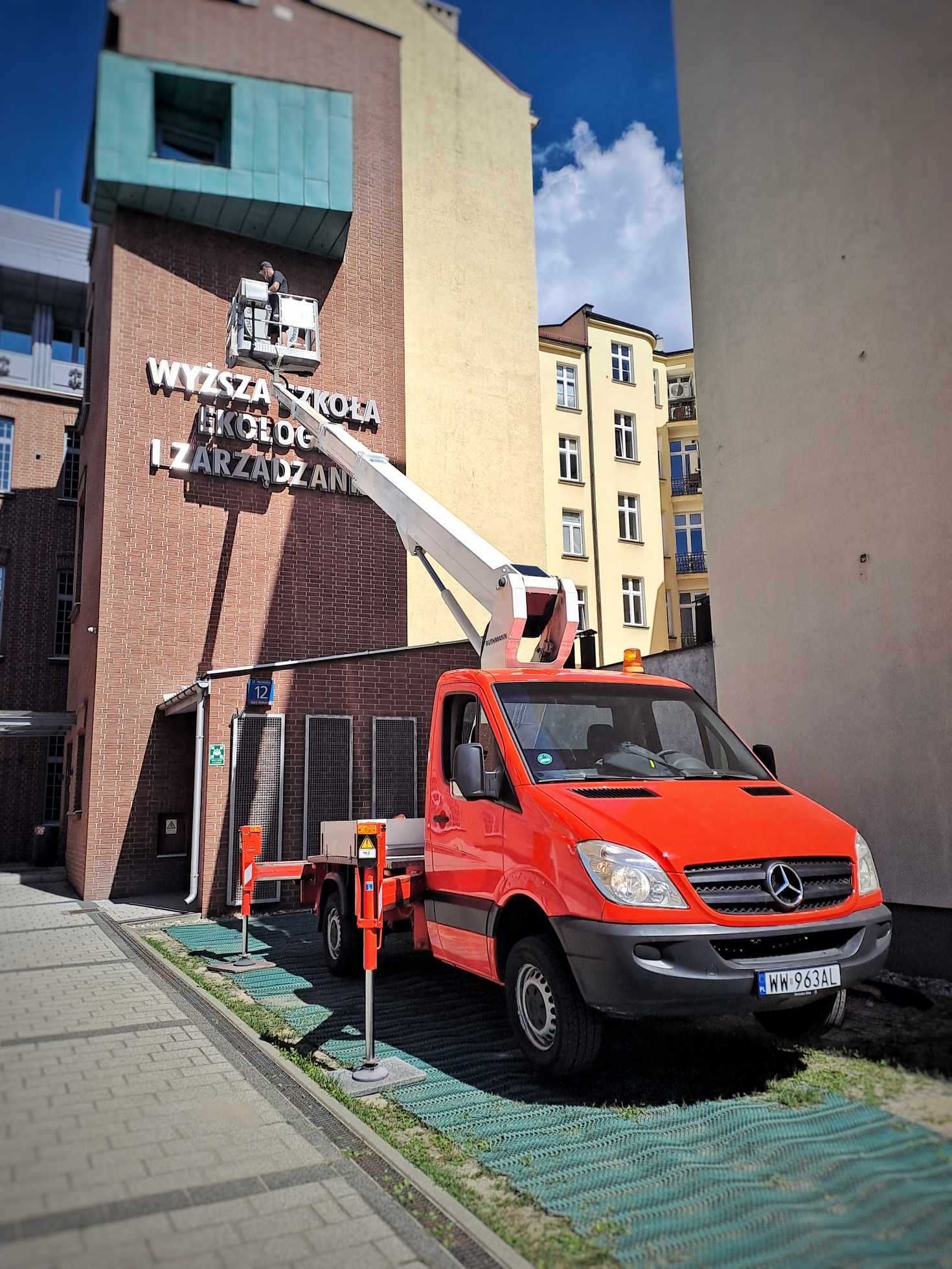 Wynajmę podnośnik koszowy, zwyżka, wysięgnik, żuraw