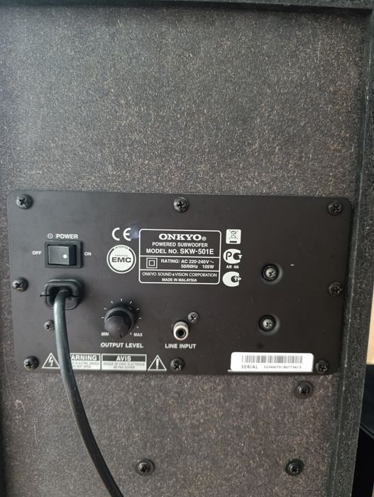 Zestaw kolumn 5.1 Onkyo subwoofer aktywny SKW 501
