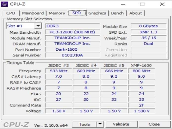 Оперативна пам’ять DDR3 16 Гб (8+8) Team Dark