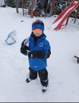 Kurtka niebieska narciarska zimowa alpine