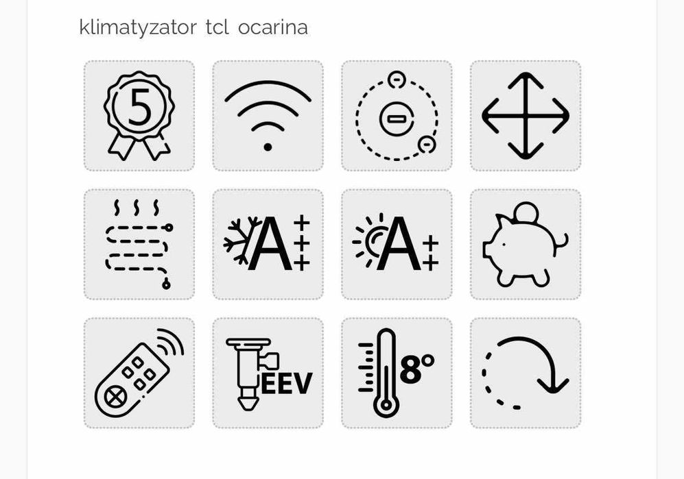 Klimatyzator TCL Ocarina Grzanie klimatyzacją nawet przy -30°C!