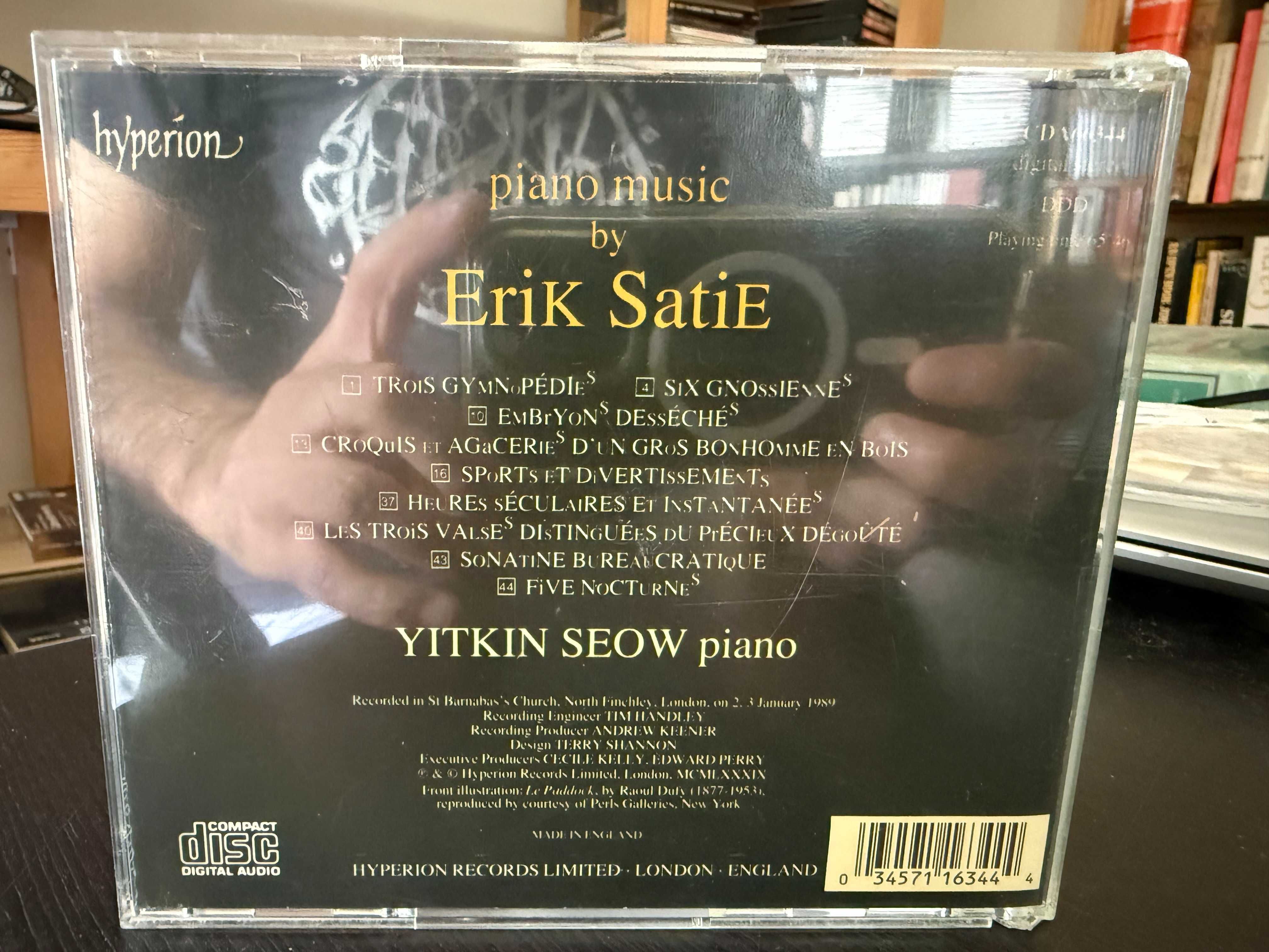 Satie – Piano Music By Erik Satie – Yitkin Seow