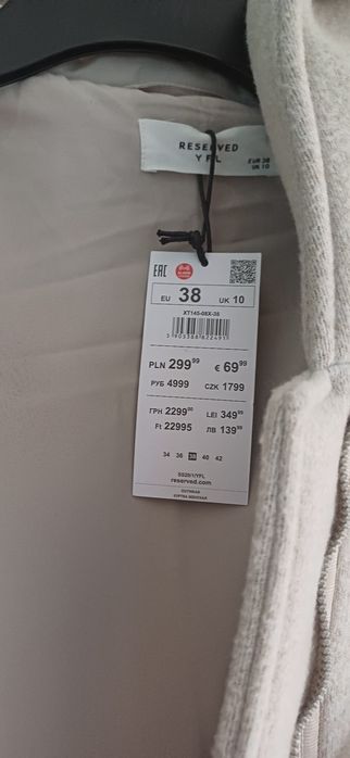 Kurtka nowa z metką Reserved 38