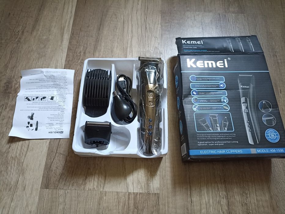 Машинка Kemei KM-1506 3в1 для стрижки волосся, бороди, вуха, носа.