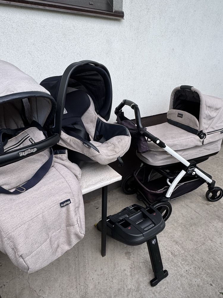 Візок коляска Peg perego book 51s 4в1 з базою isofox та автокріслом