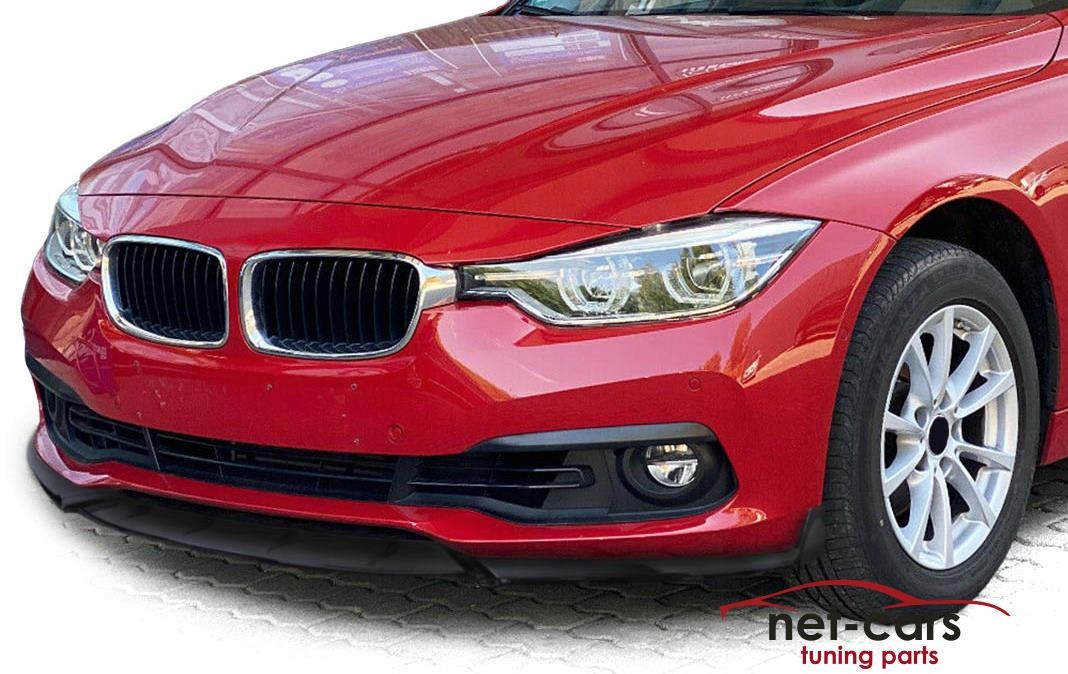 Spoiler dokładka przód BMW F30 F31 LCI zwykły zderzak czarny połysk
