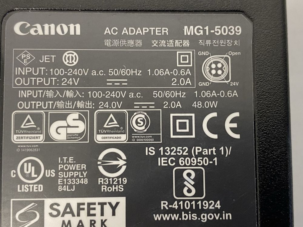 Блок живлення Canon MG1-5039 24V 2A 4pin