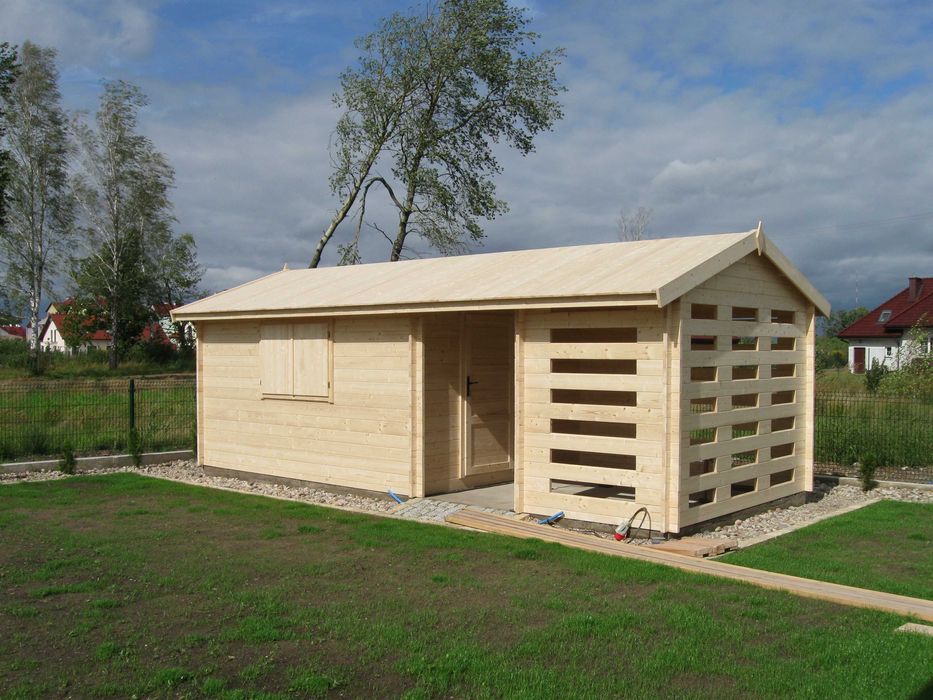 Domek ogrodowy, altanka ,drewutnia ,taras-  600 x 300- ściana 40 mm