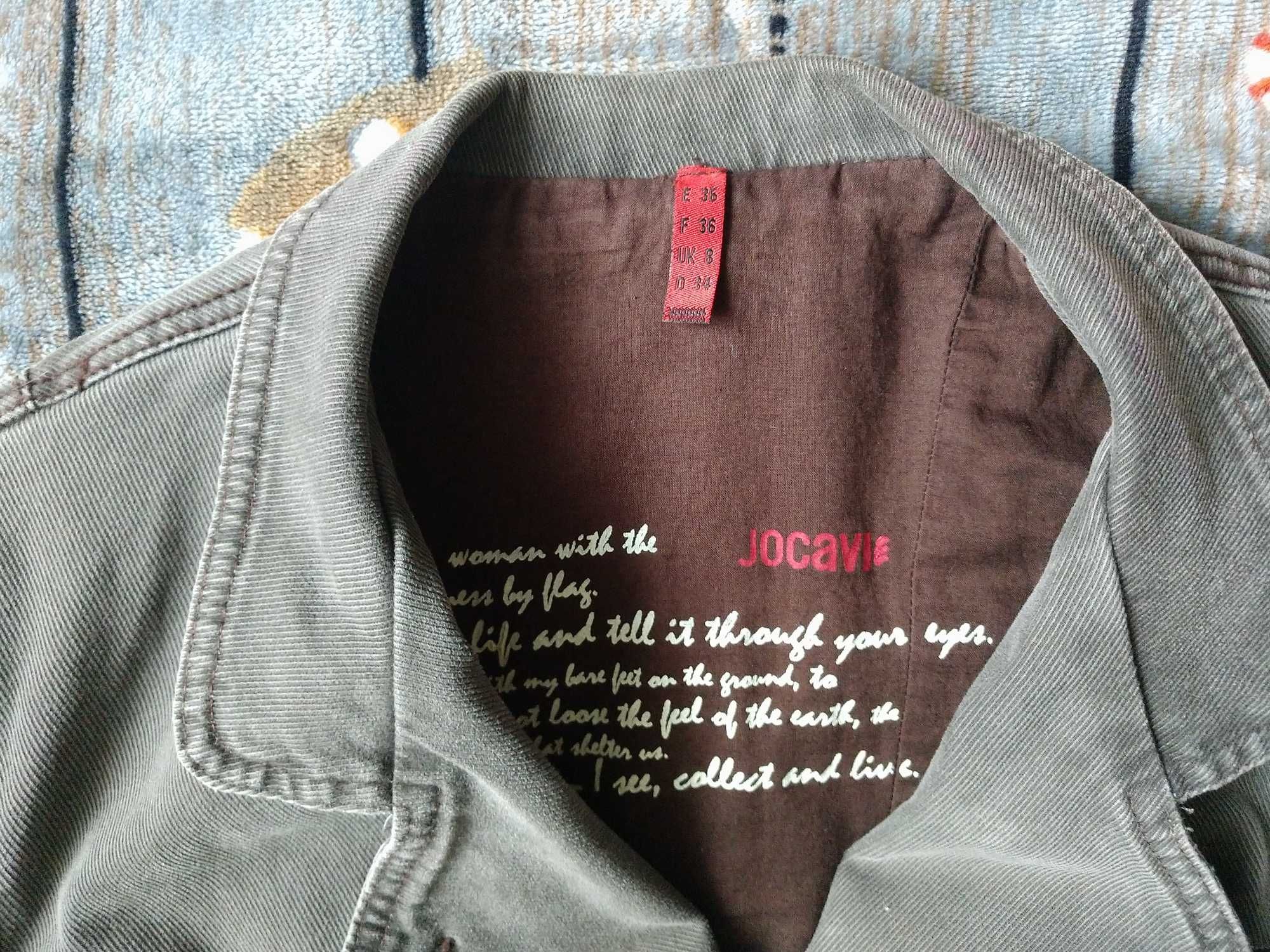 Піджак джинсовий жіночий хакі Jocavie, розмір S 36(44). ГАРНИЙ СТАН!