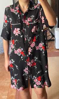 Camisa/ vestido / túnica floral tamanho 36